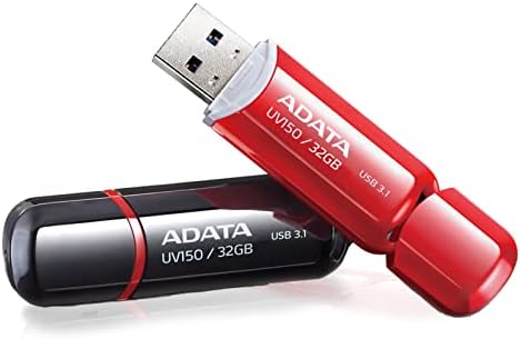 ADATA UV150 32GB USB 3.0 SNAP-ON כונן פלאש, שחור
