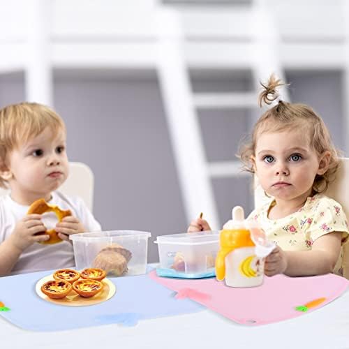 מפיות סיליקון לפעוטות, עמידות בפני כתמים לתינוק החלקה ומזרני מזון לילדים אוכלים מחצלת שולחן עם