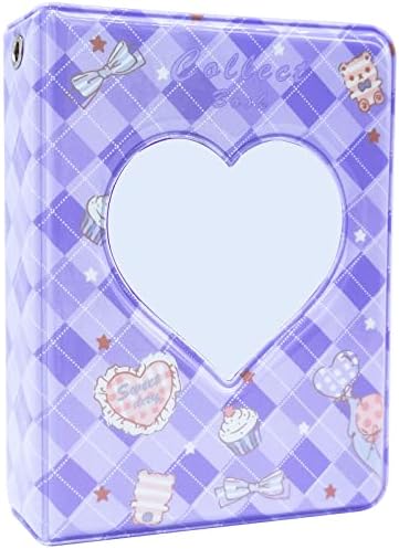 Comfysail 3 אינץ 'מיני אלבום צילום 40 כיסים, KPOP Photocard Holder Book, Love Heart Hollow Photocard קלסר קלסר