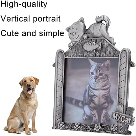 מסגרת תמונה של חיות מחמד מסגרת צילום חתול, אנדרטת חתול, 2 x 3 אינץ 'מסגרת תמונה דיוקן אנכי לאוהבי בעלי חיים