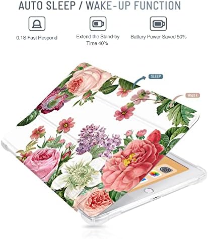 מארז הדור החמישי/השישי של iPad, iPad Air 2 Case, מארז Air iPad, iPad 9.7 מארז פרחים לילדים/בנות, כיסוי