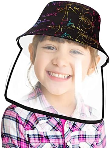כובע מגן למבוגרים עם מגן פנים, כובע דייג כובע אנטי שמש, גלקסי בלוח קשת משוואת מתמטיקה מתמטית