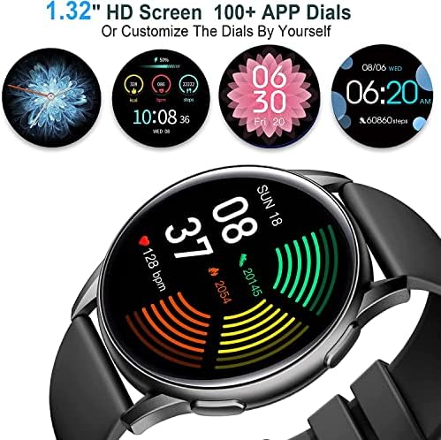 שעונים חכמים של BlueNext עבור גברים נשים, 2022 שעון חכם תואם לאייפון סמסונג, טלפונים אנדרואיד, שעון