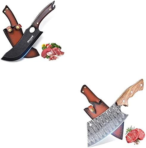 צרור סכין יפן הוסק עם יד מזויפת סכין בישול יפני סכיני קופיץ בשר