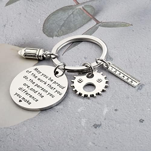 שיראה מהנדס מחזיק מפתחות מתנה להנדסה סטודנט מהנדס מורה מתנה אתה יכול להיות גאה בעבודה שאתה עושה תכשיטים