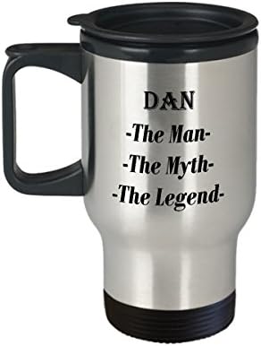 דן - האיש המיתוס האגדה מתנת ספל קפה מדהים - ספל נסיעות 14oz
