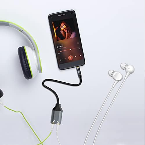 אוזניות SAISN 3.5 ממ מתאם מפצל שמע כבל זוג לשני אוזניות TRS זכריות עד כבל ADAPTADOR כפול כבל ADAPTADOR טלפון