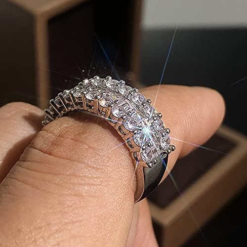 2023 נסיכת נשים חדשה עגול טבעת נישואין טבעת טבעות טבעות טבעות אופנה נשים