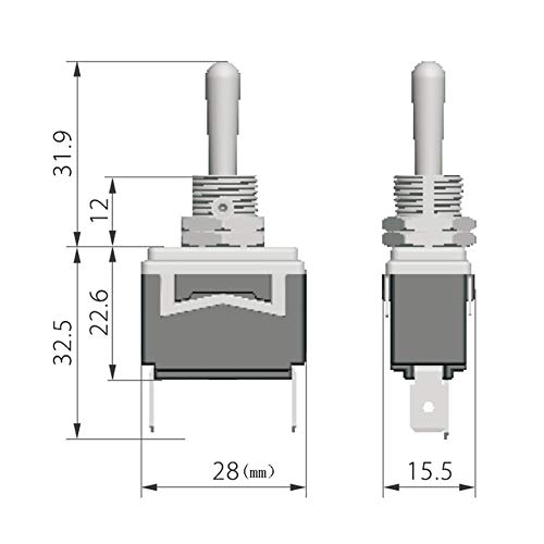 2 PCS KEDU HY29H 2PINS מתג החלפת מתג הוכחת אבק מתאימים לכל מיני מכשירים או מכשירים AC 125/277V 20/15A