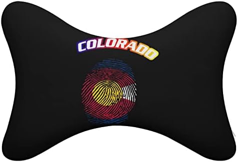 דגל מדינת קולורדו DNA מכונית כרית צוואר רכב רך כרית ראש כרית צוואר צוואר מנוחה כרית כרית 2 חבילה לנהיגה