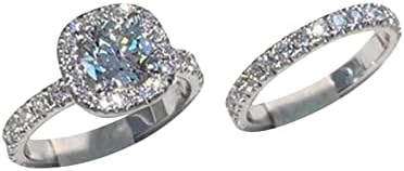2023 חדש נישואים לנשים טבעת עגול יהלומי נישואים יהלומי טבעת זוג סט צבע טבעות
