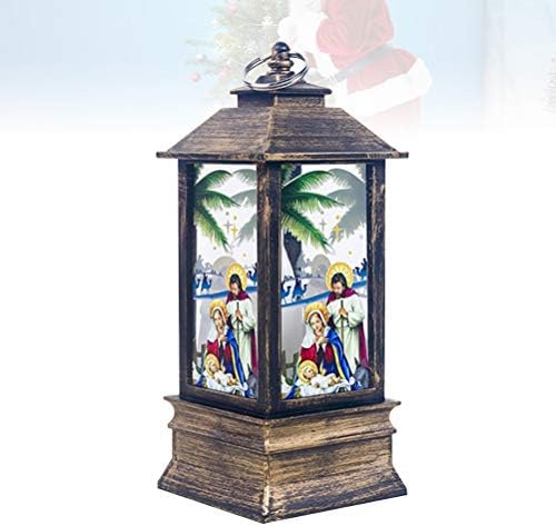 זוהר חג המולד רוח מנורת מודפס תליית מנורת מסיבת חג המולד הוביל מנורת כף יד זוהר קישוט-לידה של ישו