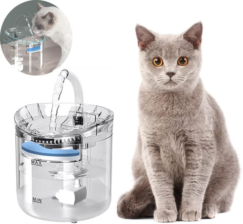 מכשיר מים מזרקת חתול חלום, מתקן מים אוטומטי למזרקת חיות מחמד, מתקן מים מחמד 2 ליטר, מתקן מים מרובים