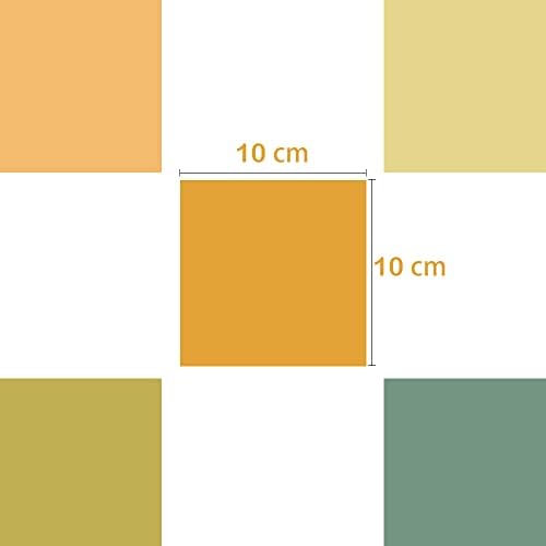 נייר אוריגמי אופרט גדול, 100 גיליונות 4 על 4 אינץ ' / 10 על 10 סמ נייר אוריגמי גדול 50 צבעים חיים חד צדדי לפרויקטים