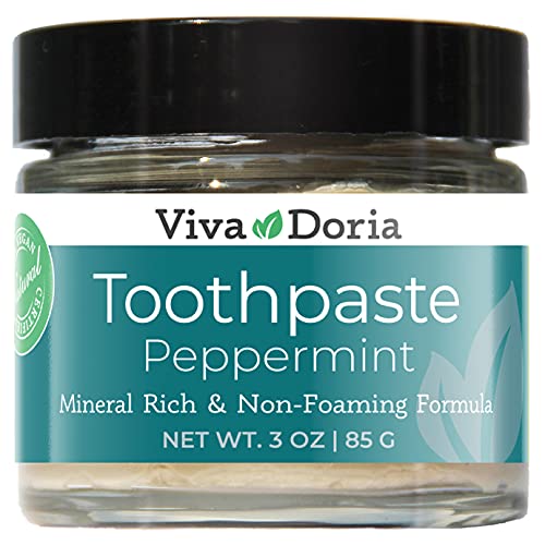 Viva Doria Fluoride משחת שיניים טבעית חופשית - מנטה מנטה מרענן פה, מרעננת נשימה, שומרת על שיניים