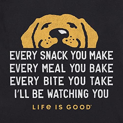 חיים הוא טוב גברים של מגרסה גרפי חולצה אני אהיה צופה אתה כלב