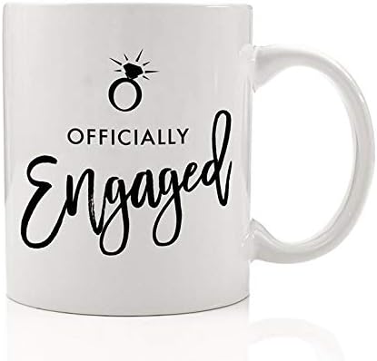 באופן רשמי עוסק ספל 11 עוז קפה ספל אירוסין טבעת ספל כלה להיות מתנה אשתו אשתו עתיד גברת כוס בקרוב כדי להיות