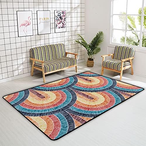 זוחל שטיח מקורה משחק מחצלת גלי בוהמי לסלון חדר שינה חינוכי משתלת רצפה שטיחים שטיחים 63x48in