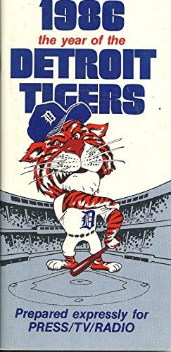 דטרויט טייגרס MLB בייסבול 1986 מדריך מדיה וינטג 'צבע נהדר אותנטי נדיר