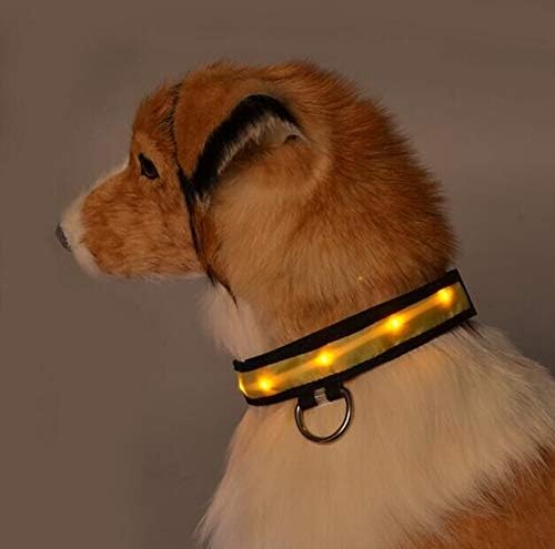 אליטשין סופר הבהיר ניילון נילון LED צווארוני בטיחות כלבים מחמד
