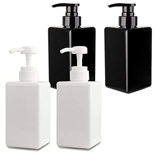 מתקן סבון ידיים של 15 גרם, בקבוקי משאבת פלסטיק, לבן ושחור