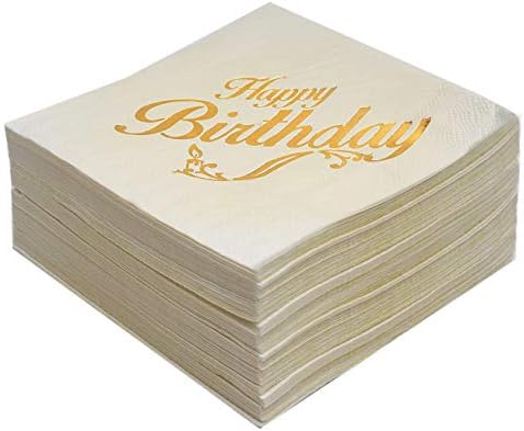 72 חבילה מפיות קוקטיילים של מסיבת יום הולדת - 5x5 אינץ
