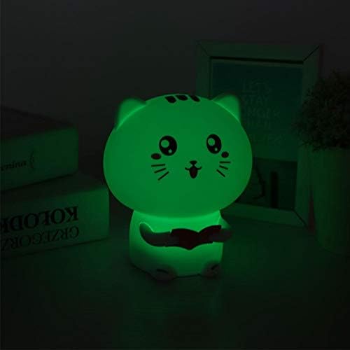 מנורת לילה, סיליקון צבעוני חמוד חתול טעינה הוביל מנורה לבית חדר שינה מקורה