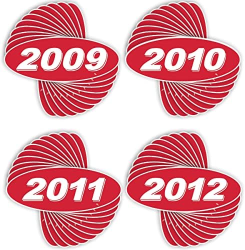 Versa Tags 2009 2010 2011 & 2012 דגם סגלגל שנת סוחר מכוניות מדבקות חלונות נוצרות בגאווה בארצות