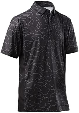 חולצות פולו לגברים של דאולקס הדפסי אופנה חולצות פולו גולף אתלטיות מזדמנים קלאסי בכושר רך לנשימה
