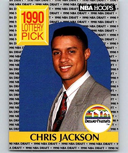 1990-91 NBA Hoops 392 כריס ג'קסון RC טירון דנבר נאגטס כרטיס מסחר בכדורסל רשמי
