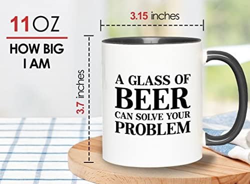 חובב בירה ארץ דליי 2 טון ספל שחור 11oz - כוס בירה - בירה מבשלת אלכוהול מתנה מתנה בירה קרה כוסות שתייה מתנות