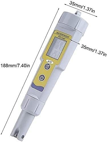 בדיקת pH מדויקת של yiwango - מד pH, עט דיגיטלי נייד סוג PH Tester Monitor Water Monitor for Wather Wather/Bey