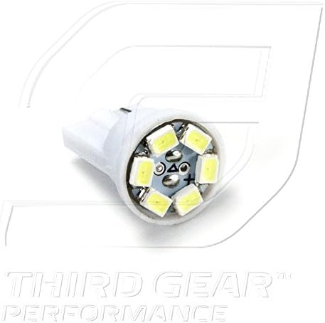 TGP T10 לבן 6 LED SMD לוחית רישוי נורות נורות נורות 2003-2004 תואמות לסדרת שבתאי L