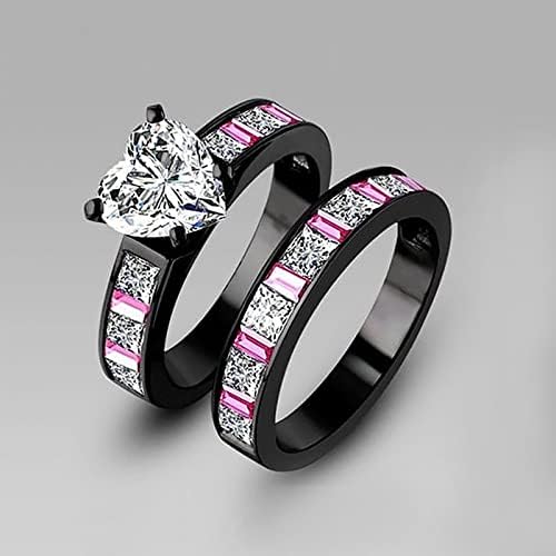 אירוסין חתונה אהבת לב זירקון גבירותיי כלה טבעת אופנה מסיבת טבעת מתנת טבעות תכשיטי בני נוער