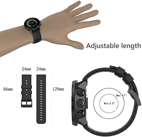 IRJFP 24 ממ רצועות סיליקון החלפת פס שעון של SUUNTO 7 D5 צמיד SUUNTO 9 ספרטני ספורט שורש כף היד HR BARO Smart Watch