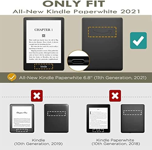 ספר אלקטרוני מקרה 2021 תואם עם 6.8 קינדל נייר לבן 11 דור שחור סוס ארוך רעמה דיוקן על 2021 ספר אלקטרוני