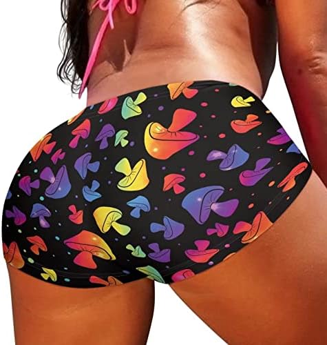 Yexiatodo Womens Butt הרמת מכנסי יוגה סקסיים קצרים מותניים גבוהים מכנסיים חמים פעילים