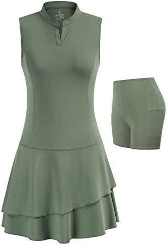 שמלות אתלטיות של ג'ק סמית 'עם מכנסיים קצרים בכיסי שמלת טניס גולף ללא שרוולים