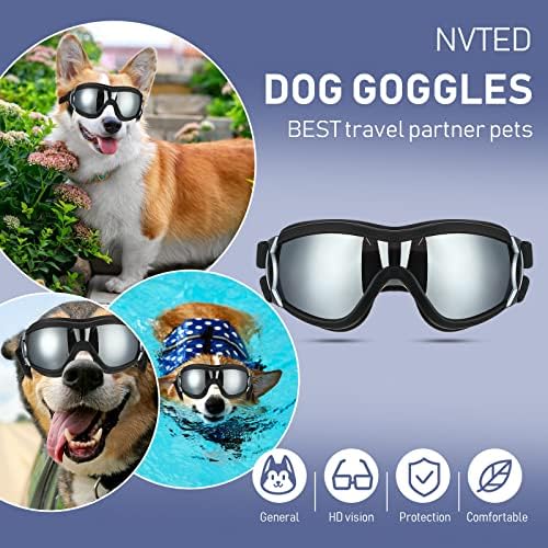 4 יח 'משקפי כלבים משקפי שמש כלבים הגנה על UV משקפי כלב משקפיים אטומים לרוח אנטי ערפל אבק כלב משקפי