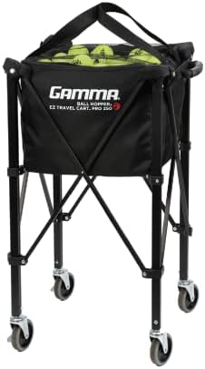 Gamma Sports EZ Travel Cart Pro, Ball Hopper עם Premium Carry Case, מחזיק 120 כדורי חמוצים או 150 כדורי