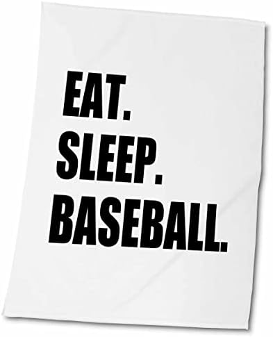 3drose לאכול בייסבול שינה - נלהב מספורט - משחק כדור בסיס ספורטיבי - מגבות