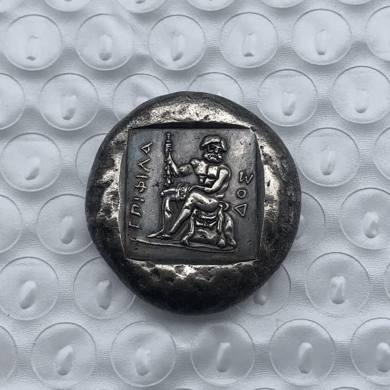 מטבעות יוונים פליז מכסף מלאכות עתיקות מצופות מטבעות זיכרון זרות בגודל לא סדיר סוג 9