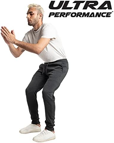 ביצועים אולטרה 3 מארז ג ' וגרים טכניים פעילים לגברים, מכנסי טרנינג לגברים עם כיסי רוכסן