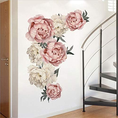 פרחי אדמונית מדבקת קיר עמיד למים PVC אדמונית פרחי ורדים מדבקות קיר מדבקות נשלפות מדבקה לעיצוב