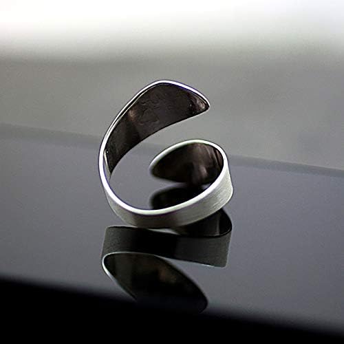 2023 כסף חדש גיאומטרי מתנה רטרו טבעת מתכת מגמה אופנה משותפת טבעות תכשיטים יהלומים טבעת חרדה לנשים בגודל 10