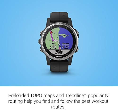 גרמין פספניקס 5 פלוס, שעון חכם פרימיום מולטי-ספורט, כולל מפות טופו צבעוניות, ניטור דופק, מוזיקה ותשלום,
