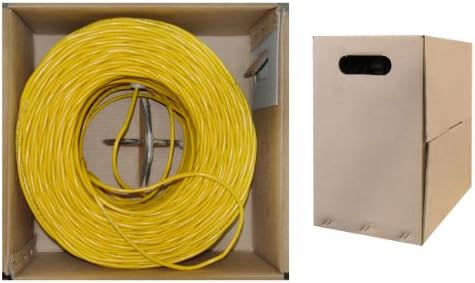 כבלים כבלים 1000 רגל בתפזורת CAT5E Riser Ethernet כבל, 24 AWG, 350 מגה הרץ, ETL רשום 4 זוג נחושת חשופה