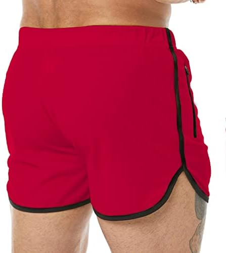 מכנסיים קצרים של Zhishiliuman גברים קצרים מהיר מכנסיים אתלטי יבש מהיר אימון כושר אימון פיתוח מכנסיים