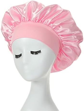 נשים סולידיות סאטן כובע שינה לילה שינה כובע שיער שיער מצנפת לילה לנשים גברים יוניסקס מקלחת כובע טורבן
