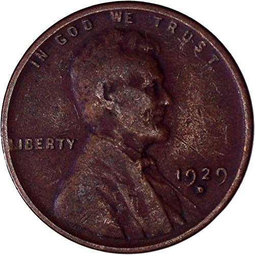 1929 ד לינקולן חיטה סנט 1 סי מאוד בסדר